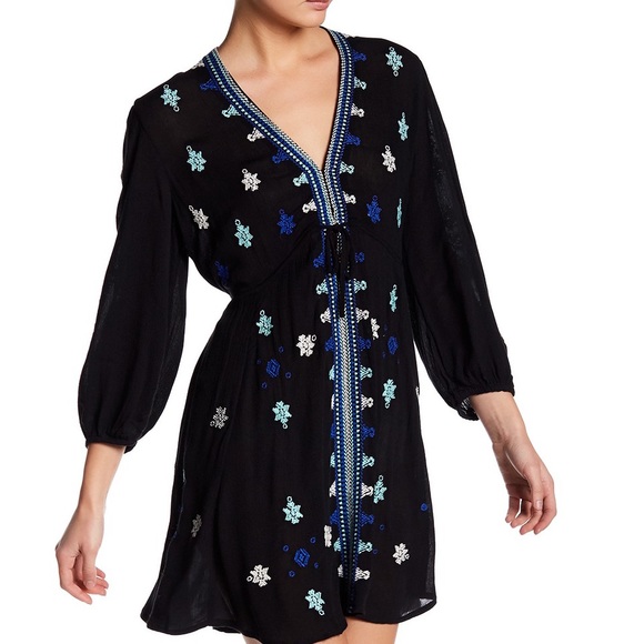 Free People Stargazer Dress-Black - Picture 4 of 9